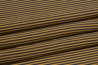 Striped Viscose Shirting - Tan and Gray - Prime Fabrics