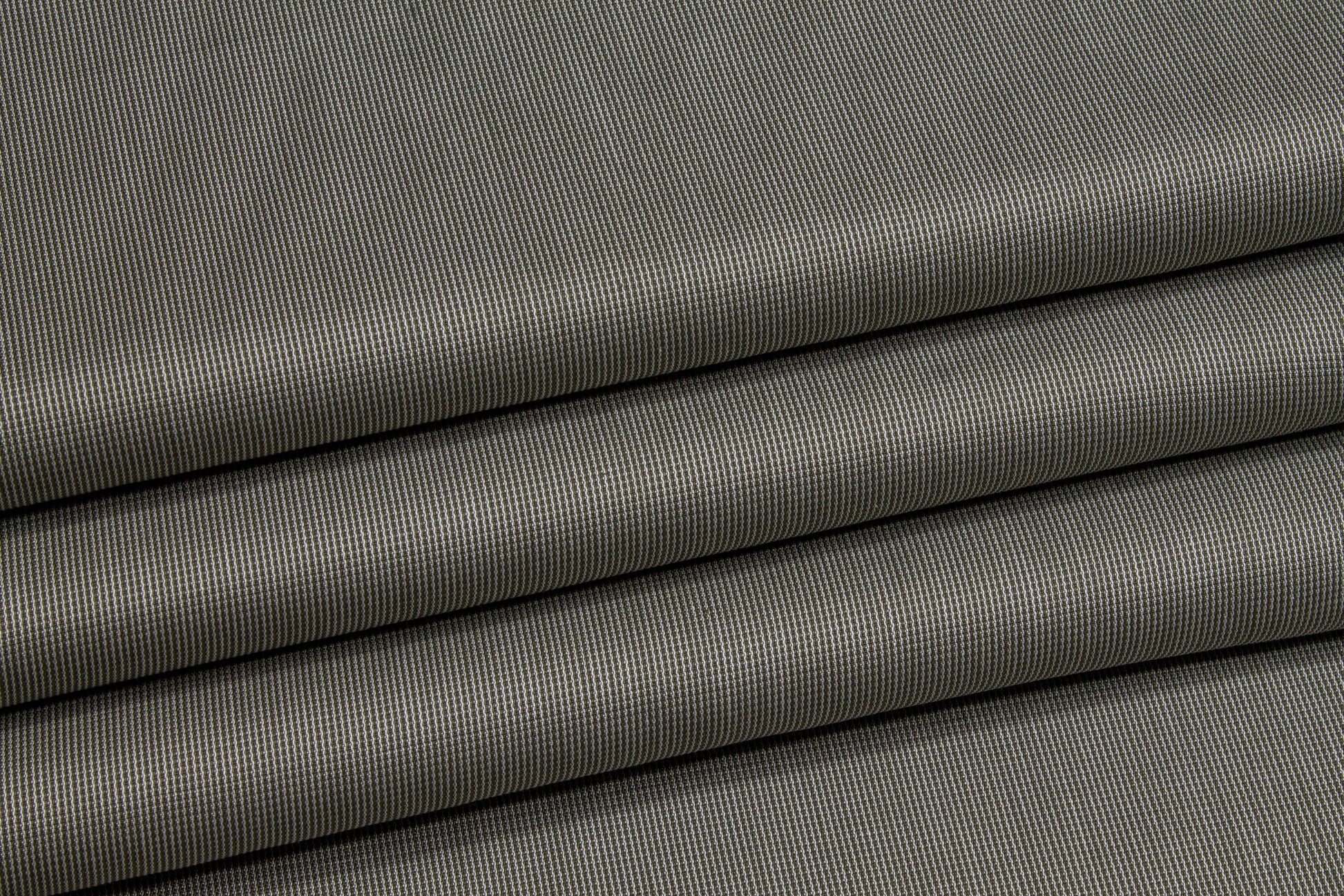Pin Striped Cotton Shirting - Khaki Green - Prime Fabrics