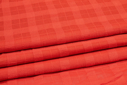 Checked Cotton Gauze - Orange - Prime Fabrics