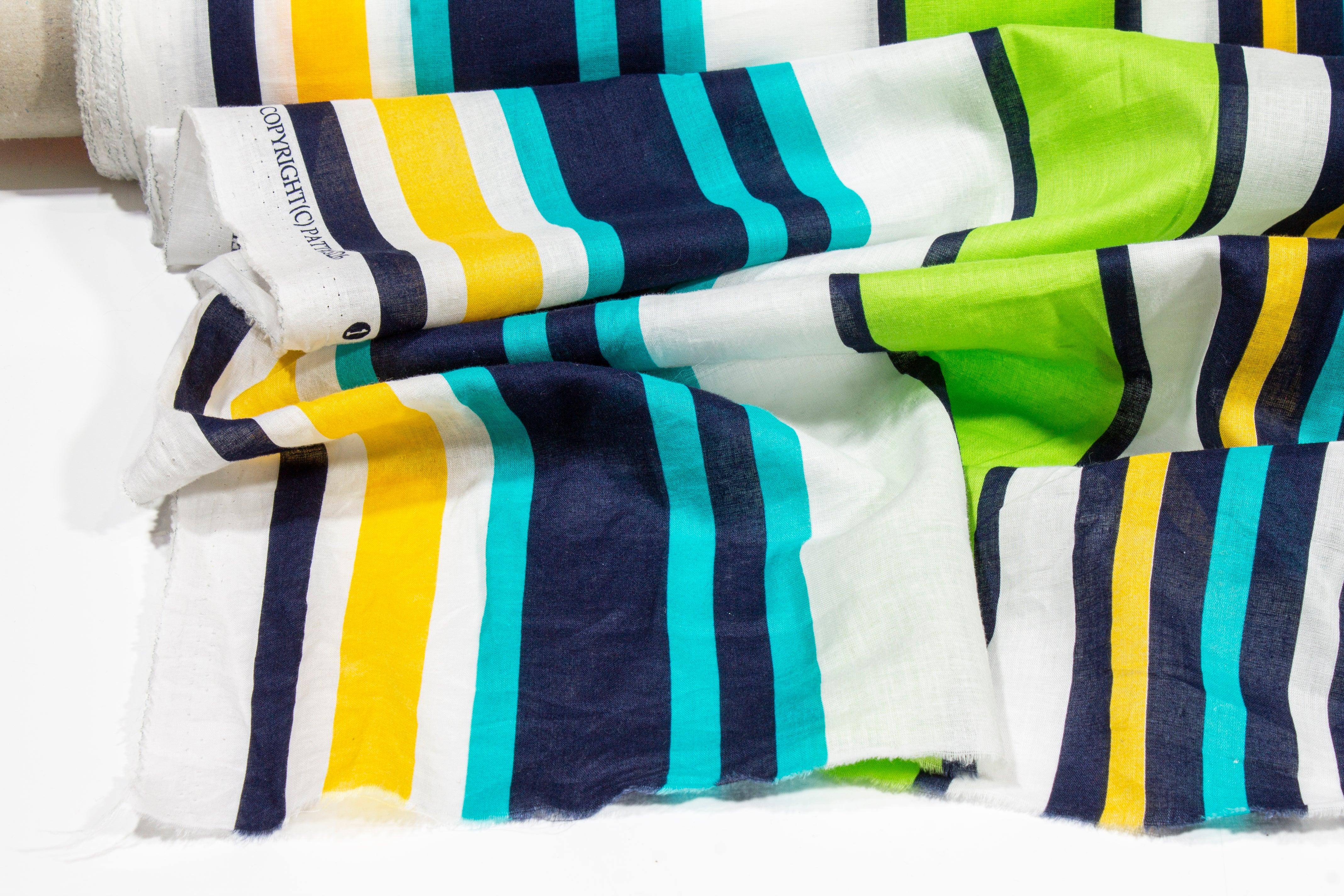 Striped Cotton Voile - Multicolor - Prime Fabrics