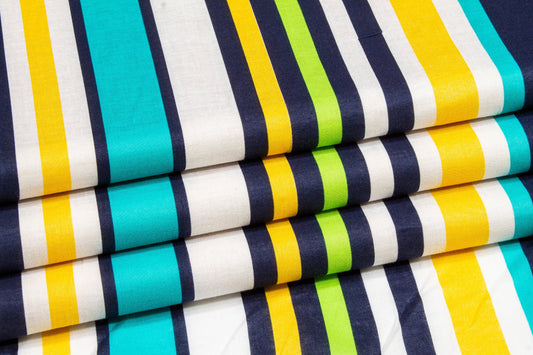 Striped Cotton Voile - Multicolor - Prime Fabrics