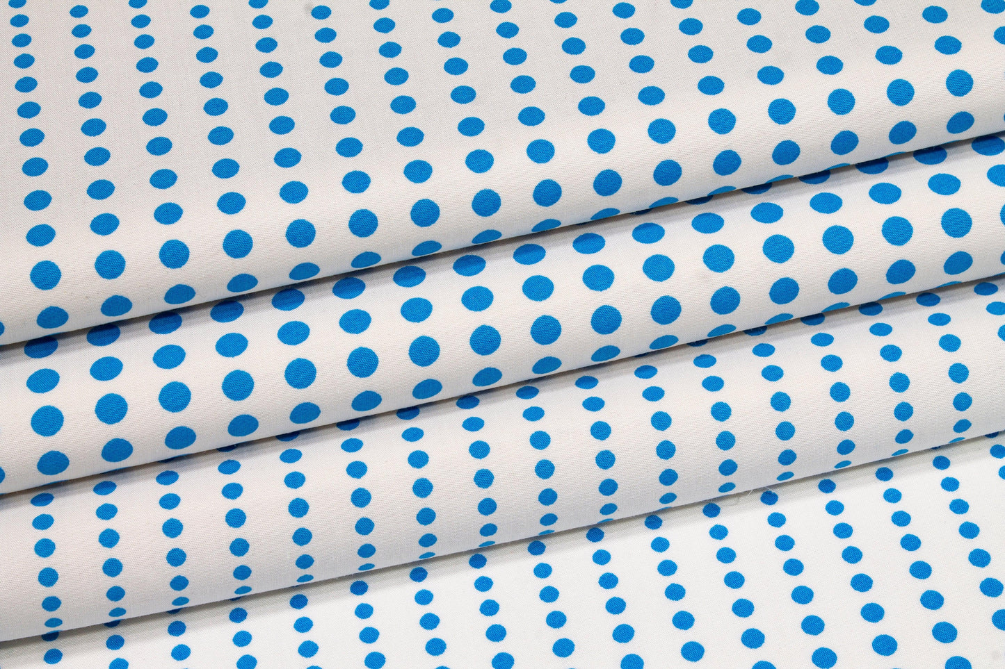 Polka Dot Cotton Print - Blue and White - Prime Fabrics
