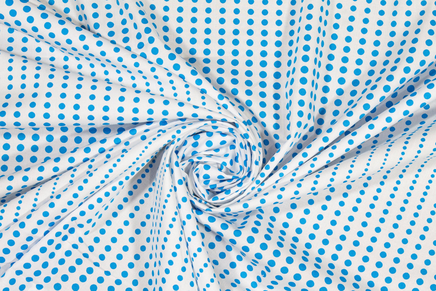 Polka Dot Cotton Print - Blue and White - Prime Fabrics