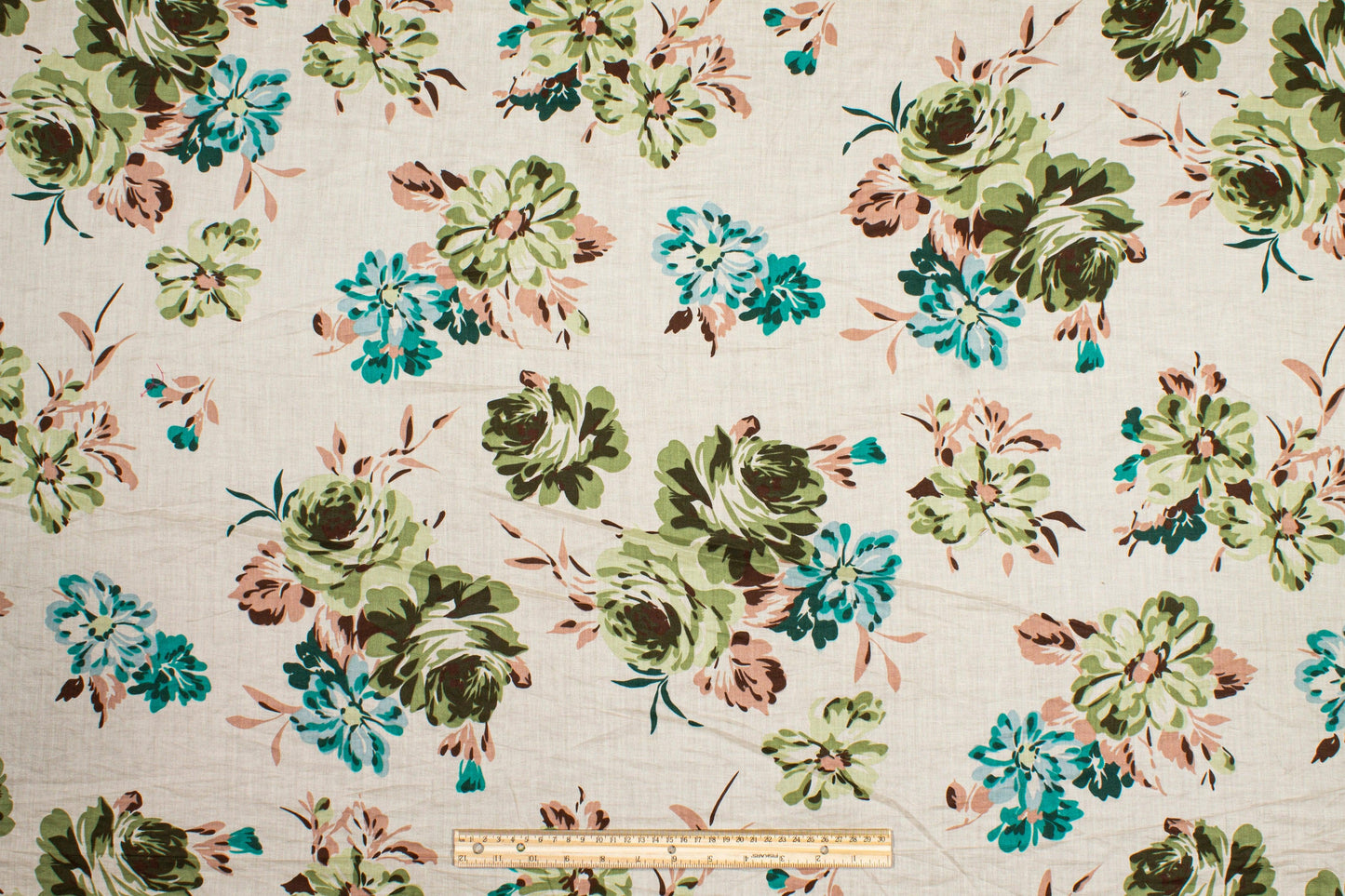Floral Cotton Voile - Beige Multicolor - Prime Fabrics