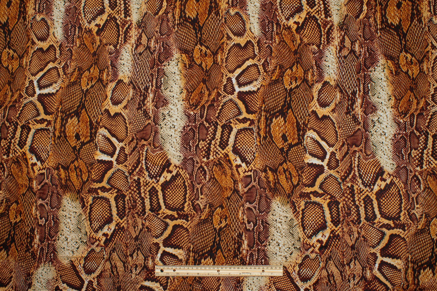 Snake Skin Printed Cotton Voile - Brown - Prime Fabrics