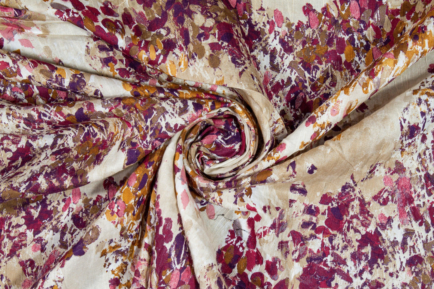 Crushed Abstract Splatter Cotton and Linen Blend - Multicolor - Prime Fabrics