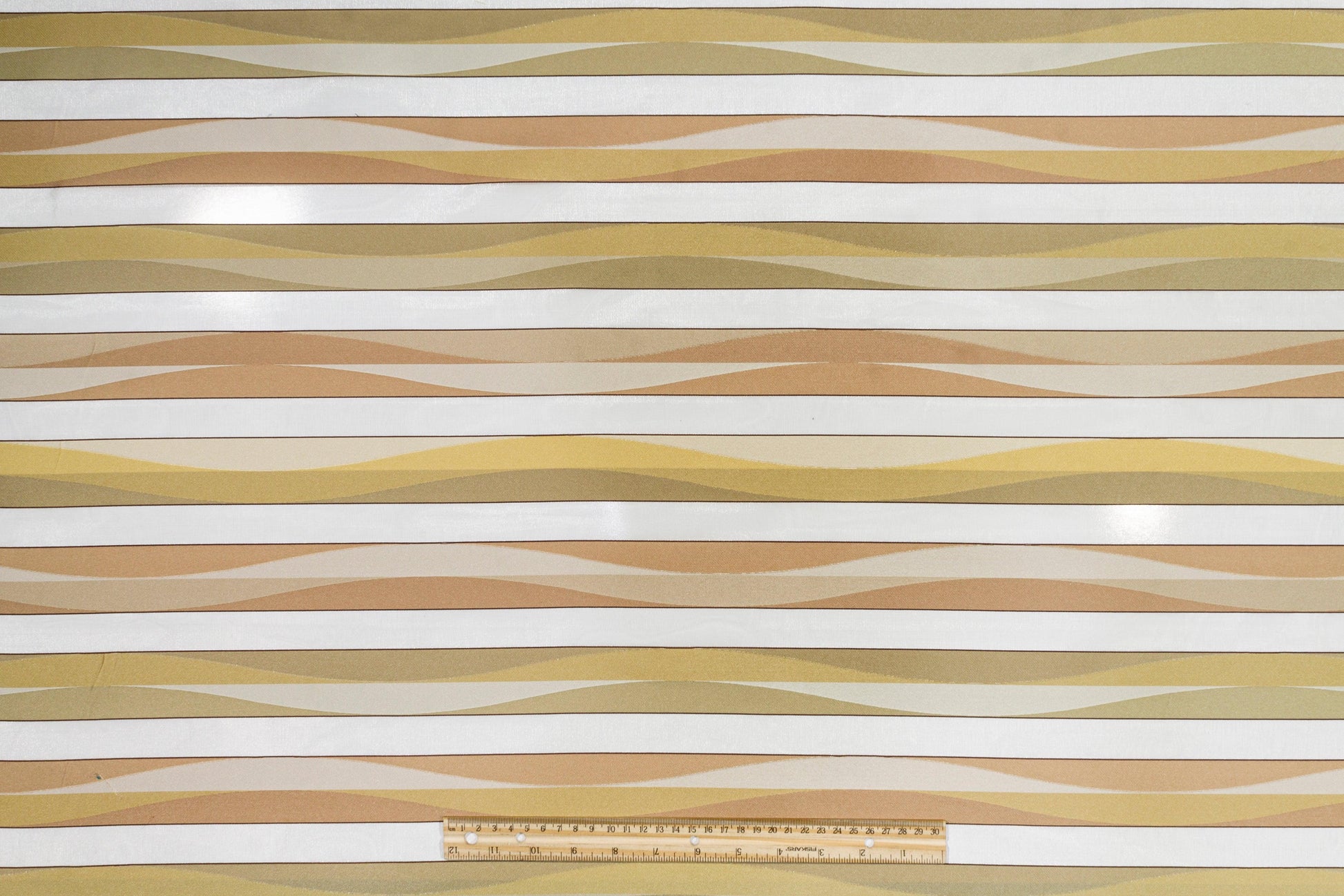 Striped Organza Burnout - Khaki - Prime Fabrics