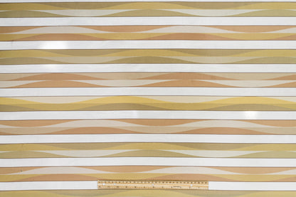 Striped Organza Burnout - Khaki - Prime Fabrics