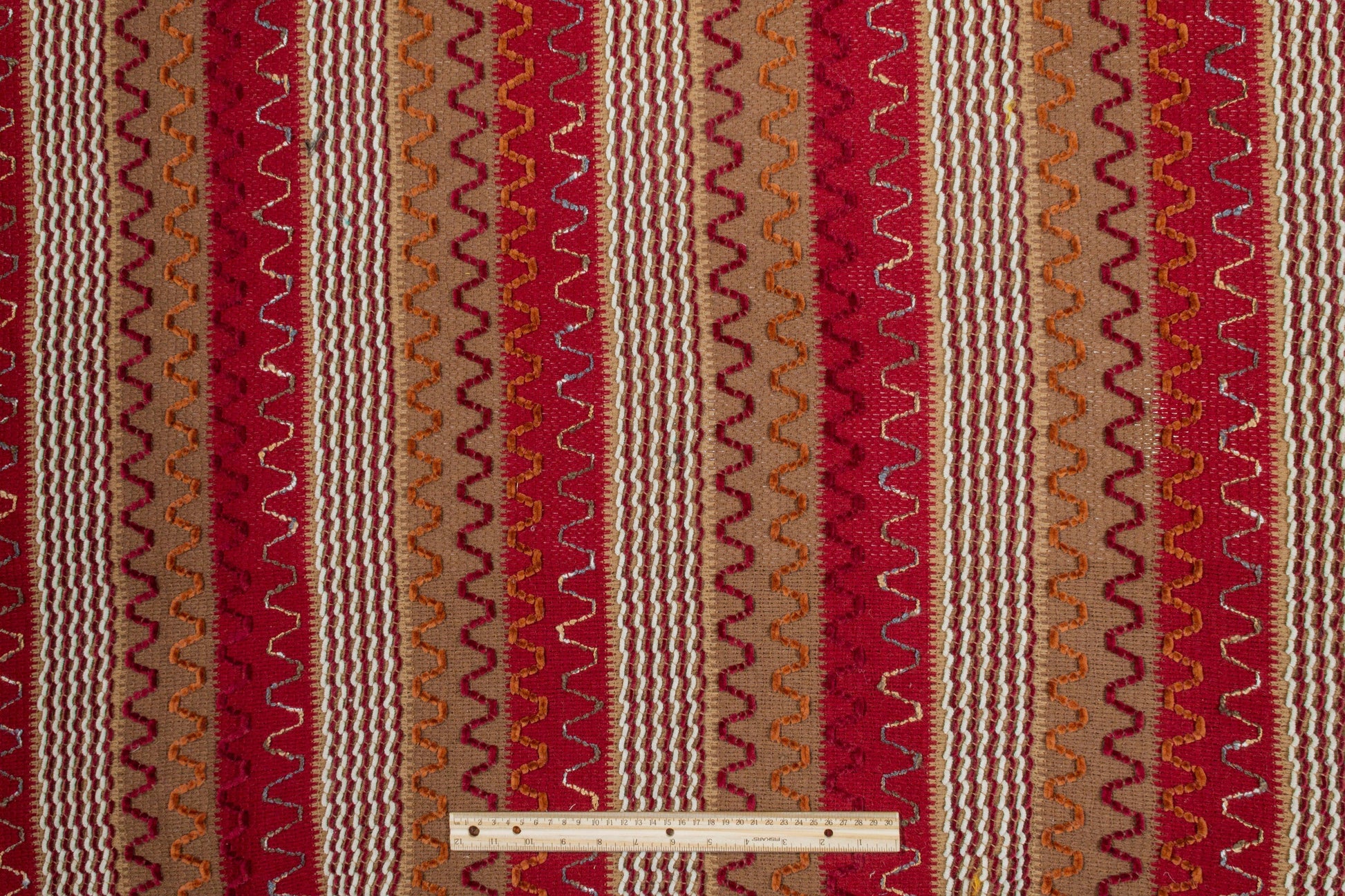 Red and Brown Polyester Knit - Prime Fabrics
