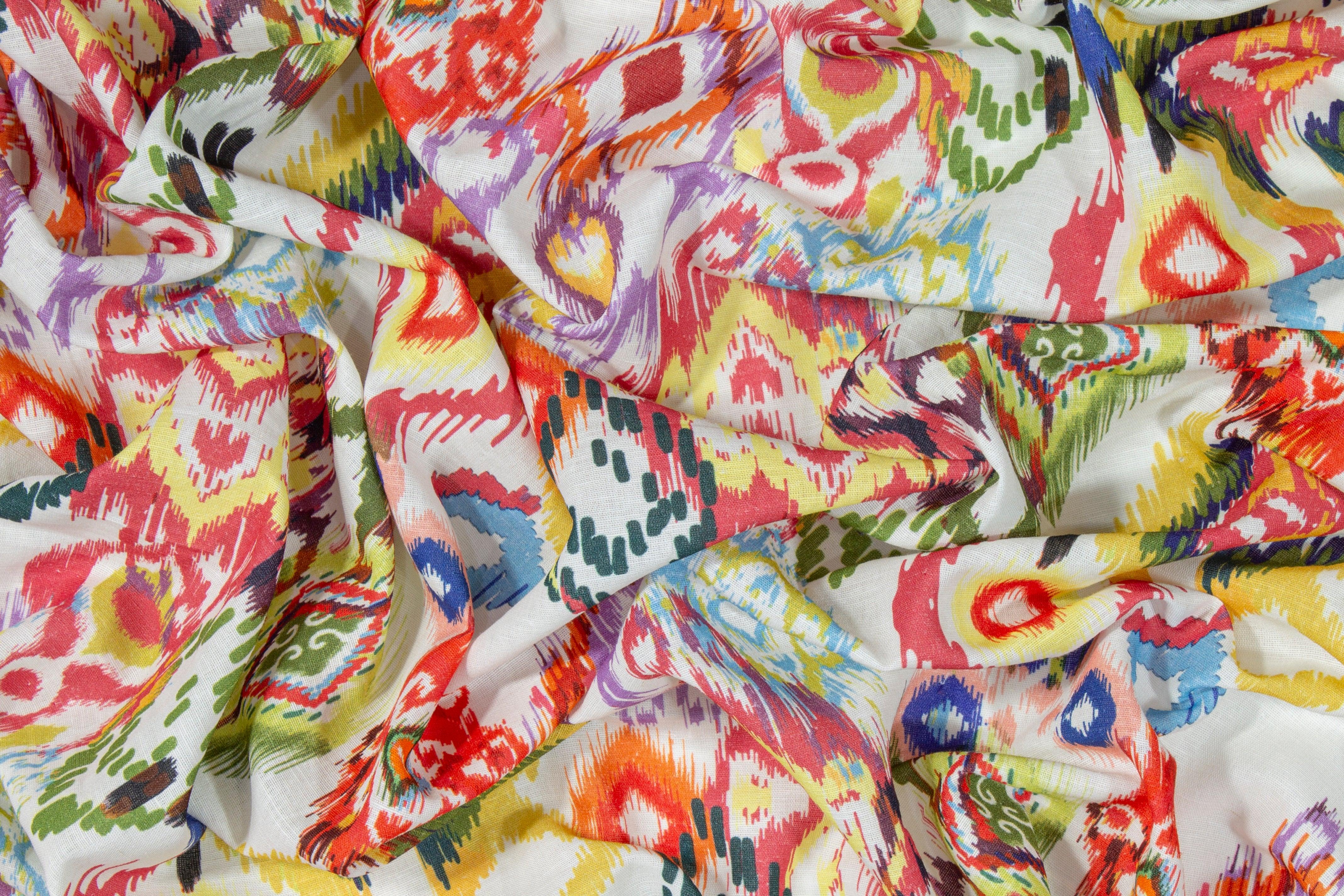 Multicolor Ikat Italian Linen - Prime Fabrics