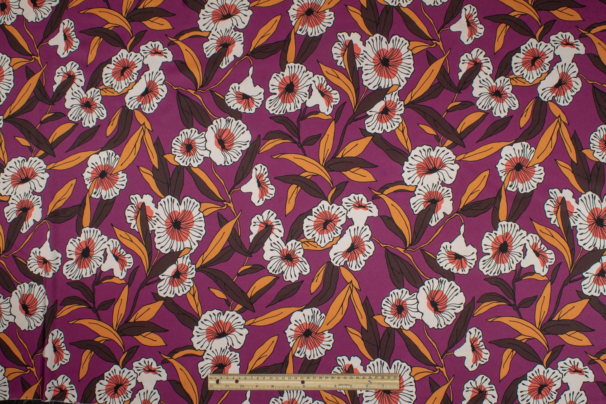 Floral Italian Acetate Charmeuse - Prime Fabrics