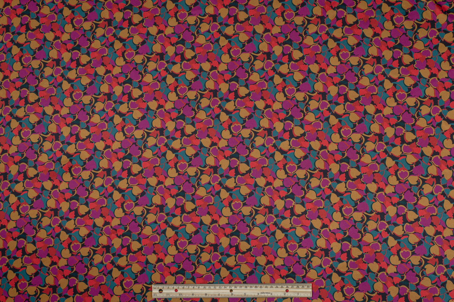 Italian Acetate Charmeuse - Multicolor Hearts - Prime Fabrics