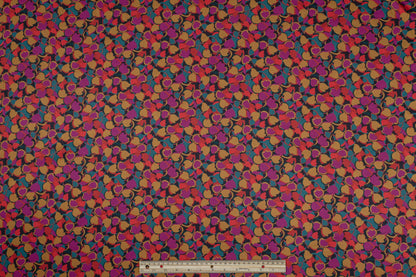 Italian Acetate Charmeuse - Multicolor Hearts - Prime Fabrics