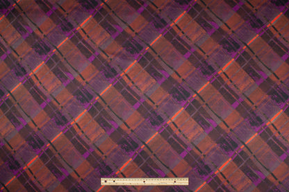 Italian Charmeuse - Purple and Orange - Prime Fabrics