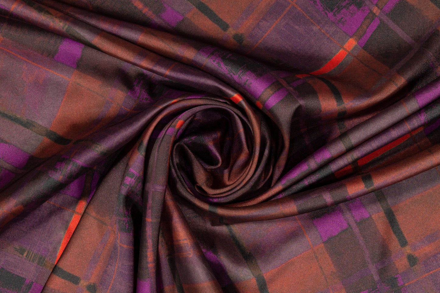 Italian Charmeuse - Purple and Orange - Prime Fabrics