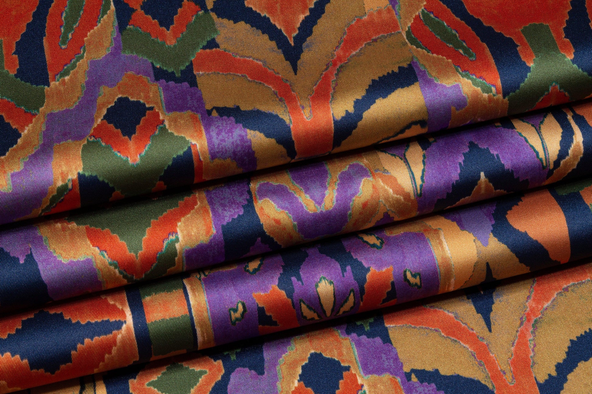 Multicolor Italian Acetate Charmeuse - Prime Fabrics