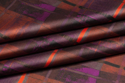 Italian Charmeuse - Purple and Orange - Prime Fabrics