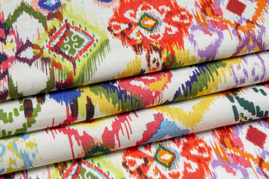 Multicolor Ikat Italian Linen - Prime Fabrics