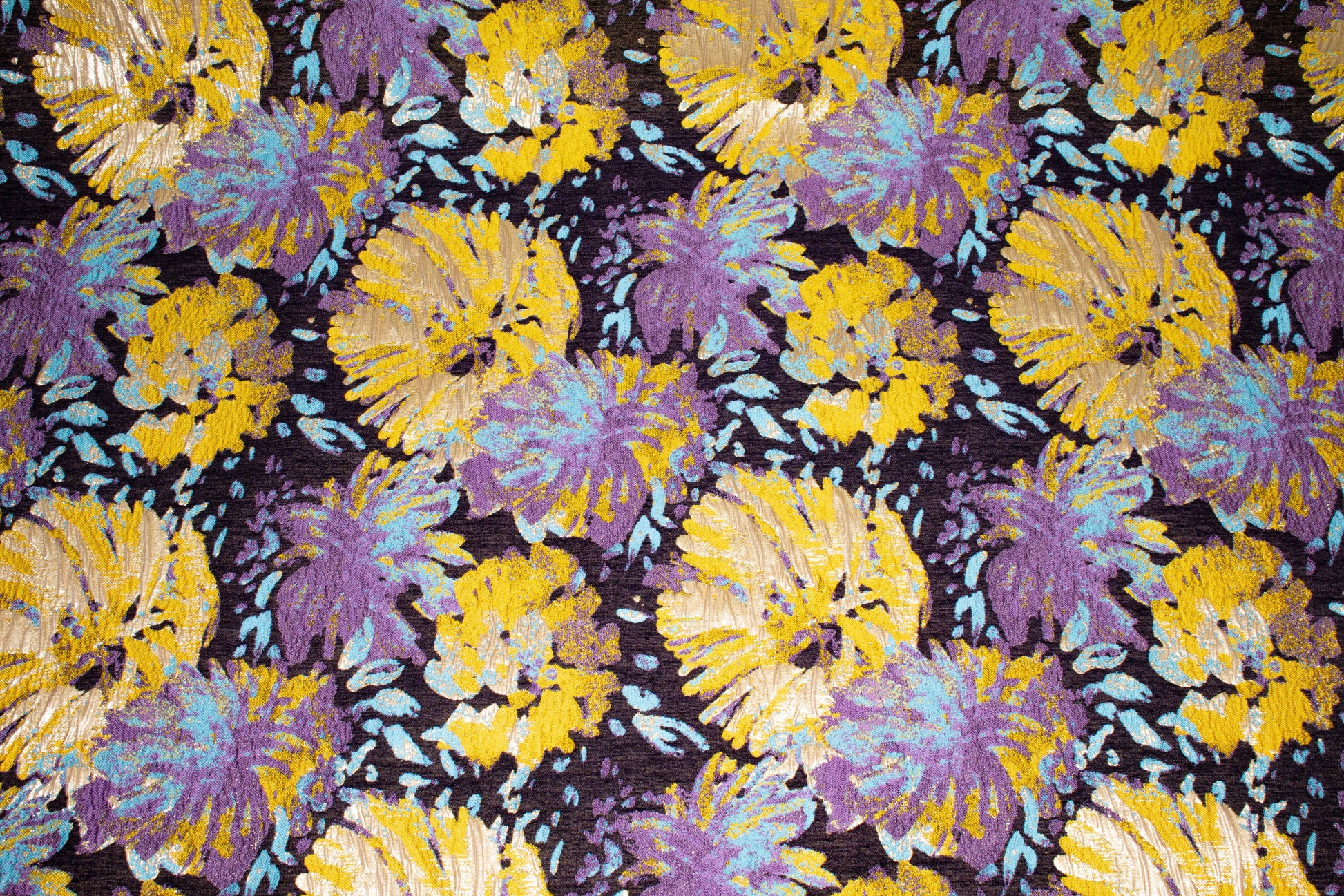 Multicolor Abstract Crushed Metallic Brocade - Prime Fabrics