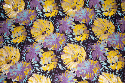 Multicolor Abstract Crushed Metallic Brocade - Prime Fabrics