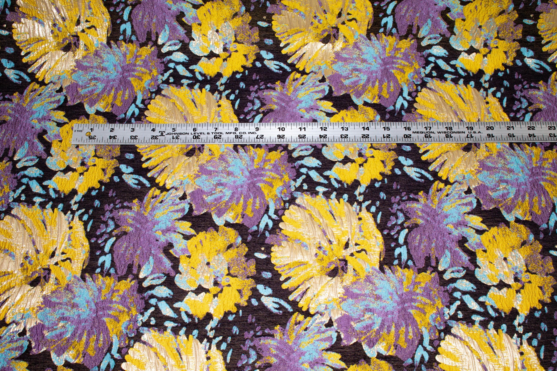 Multicolor Abstract Crushed Metallic Brocade - Prime Fabrics