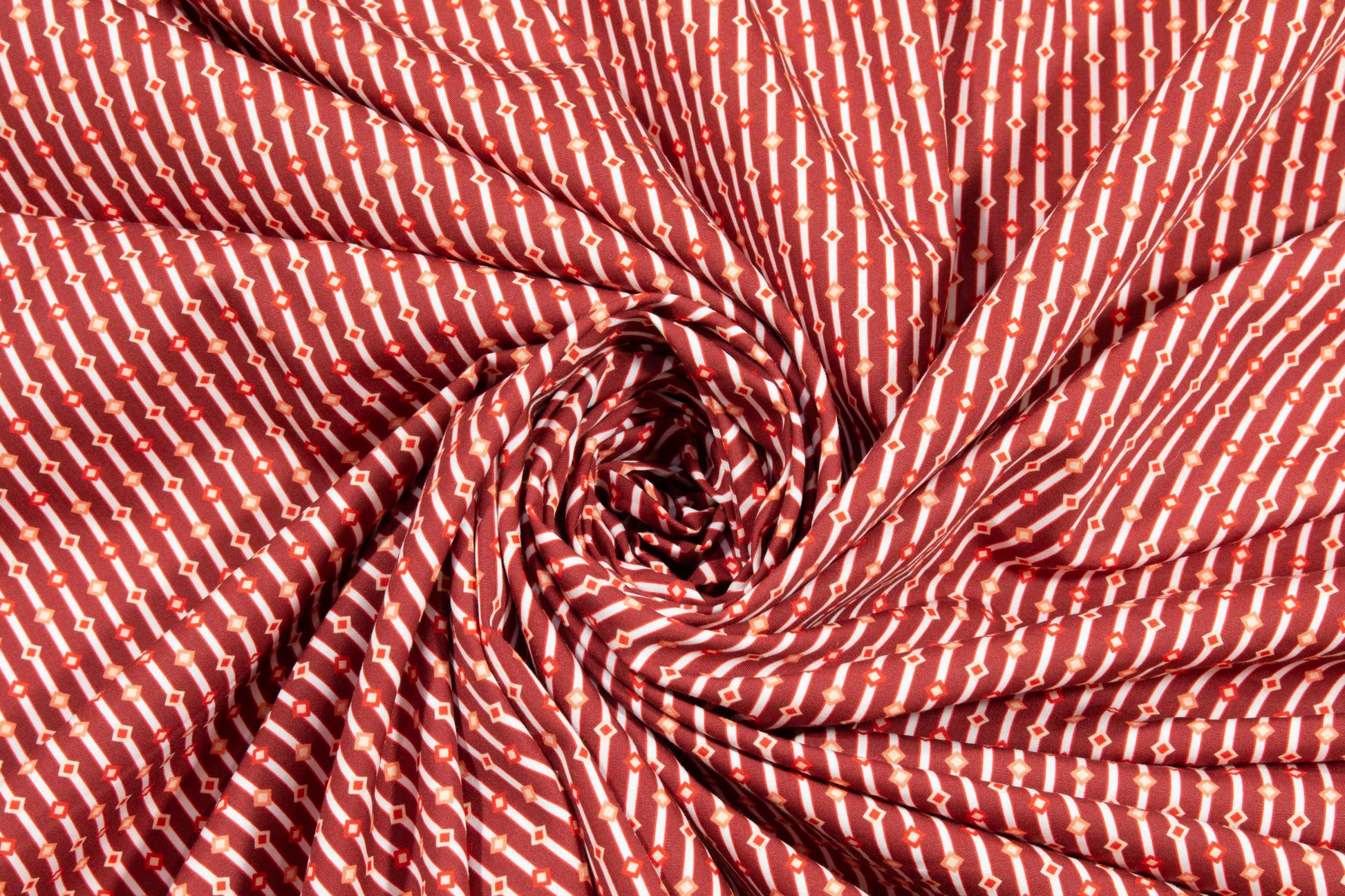 Red and White Striped Cotton - Prime Fabrics