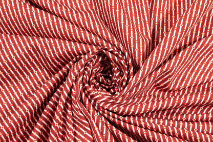 Red and White Striped Cotton - Prime Fabrics
