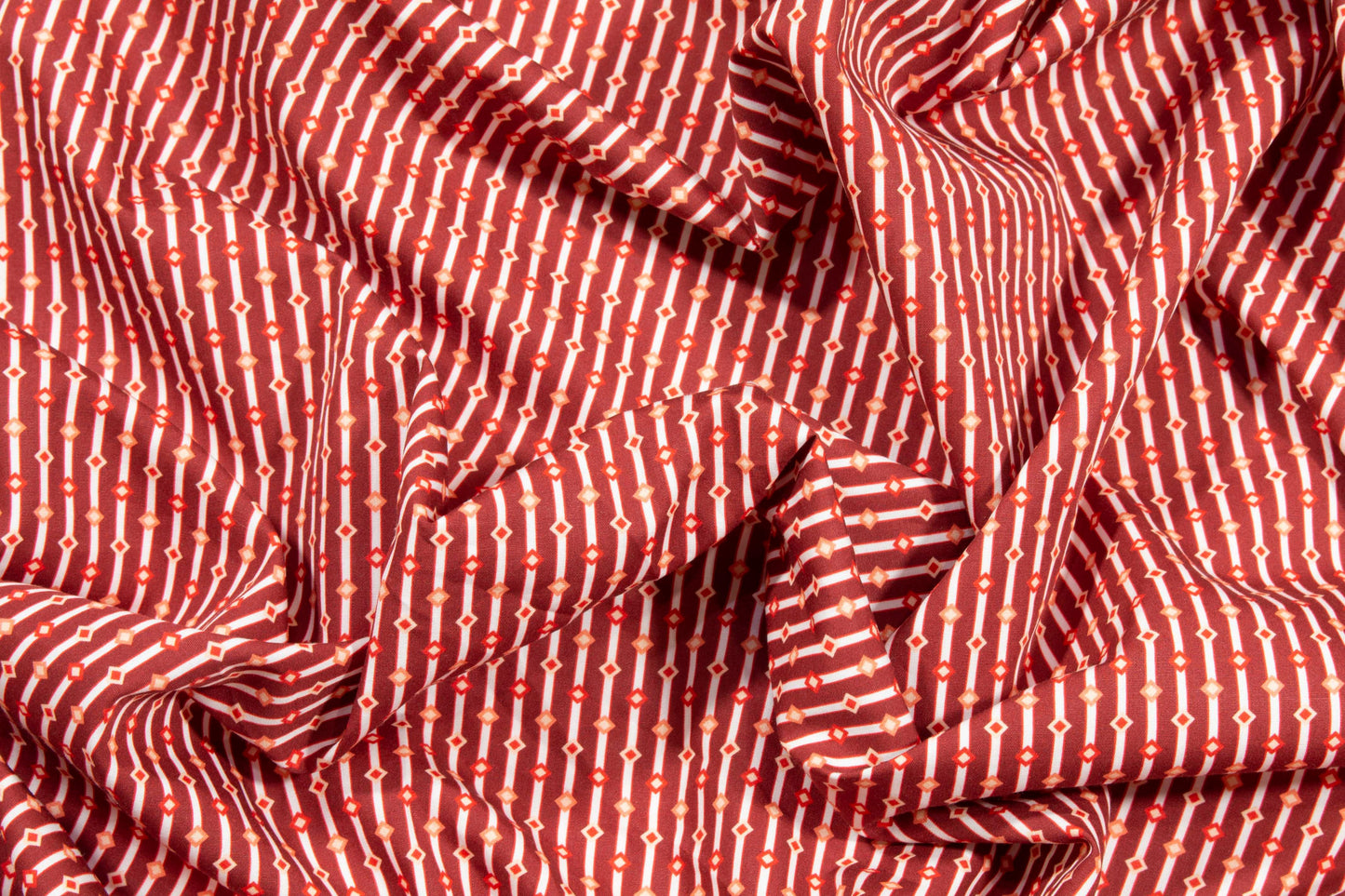 Red and White Striped Cotton - Prime Fabrics