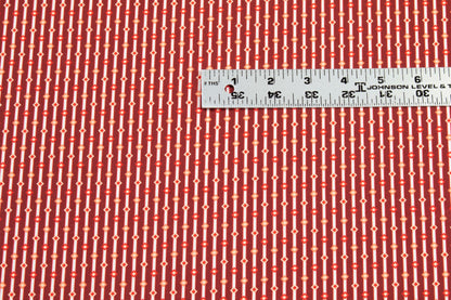 Red and White Striped Cotton - Prime Fabrics