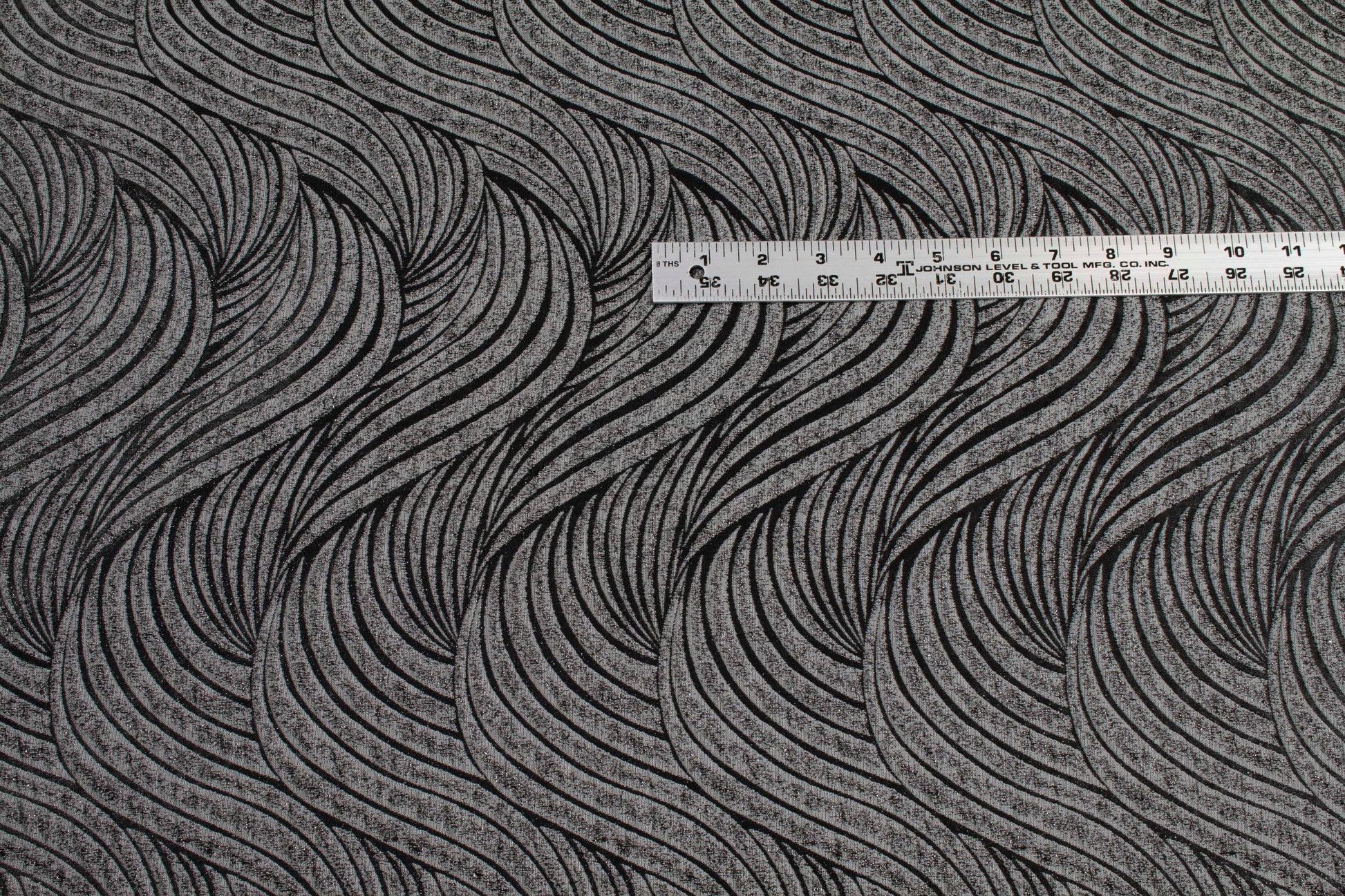Gray and Black Metallic Brocade - Prime Fabrics