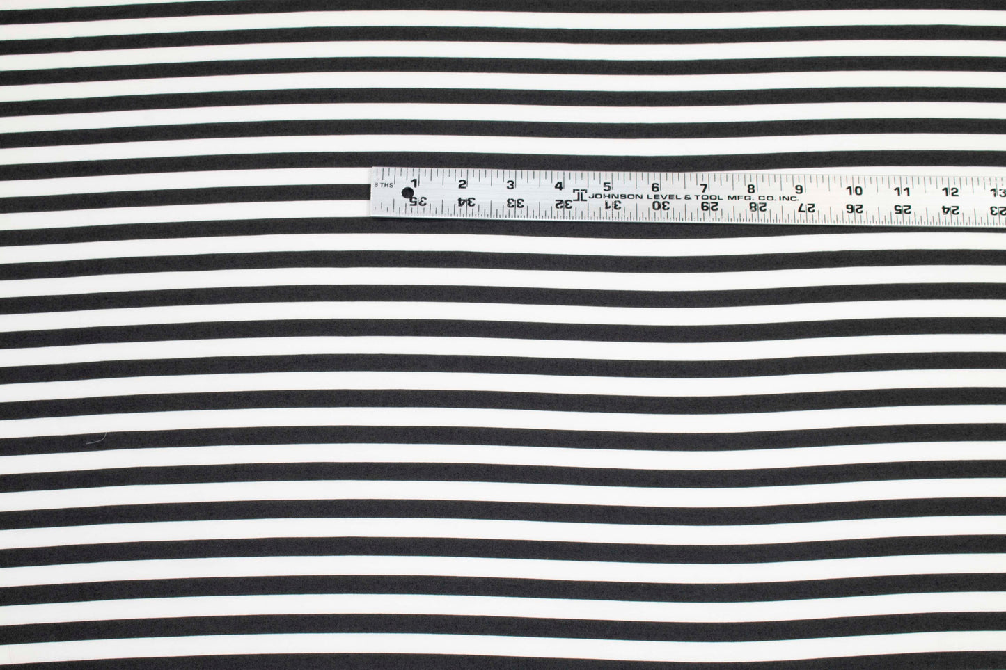 Black and White Striped Viscose - Prime Fabrics