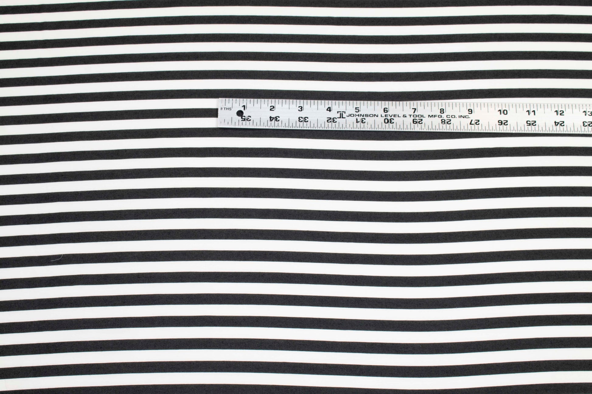 Black and White Striped Viscose - Prime Fabrics