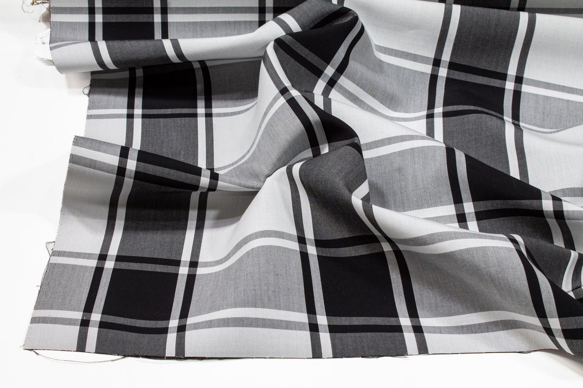 Grey Plaid Fabric by the YARD all Cotton Storm on white Home Decor Weight  Premier Prints SHIPsFAST