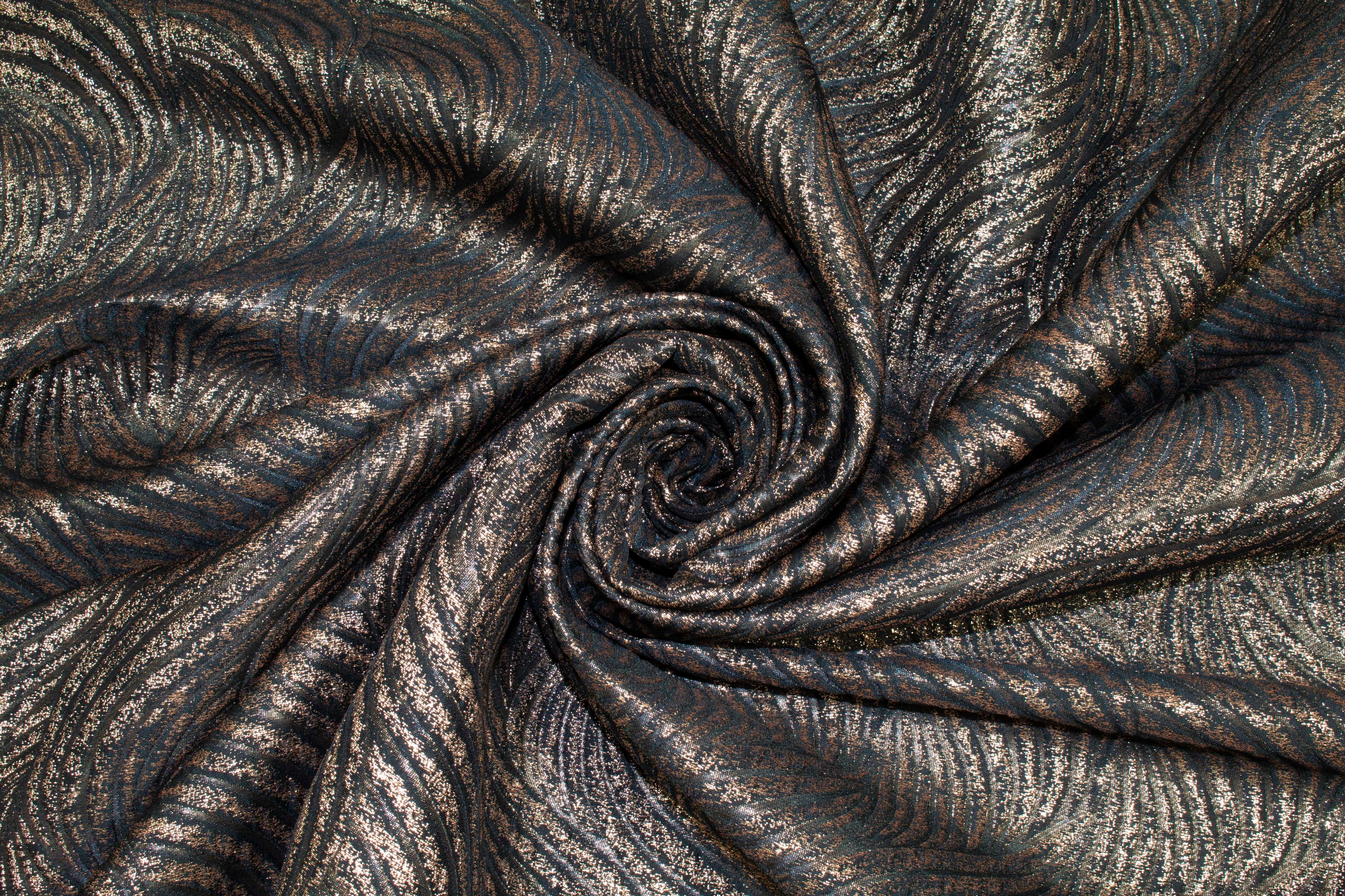Bronze Metallic Brocade - Prime Fabrics