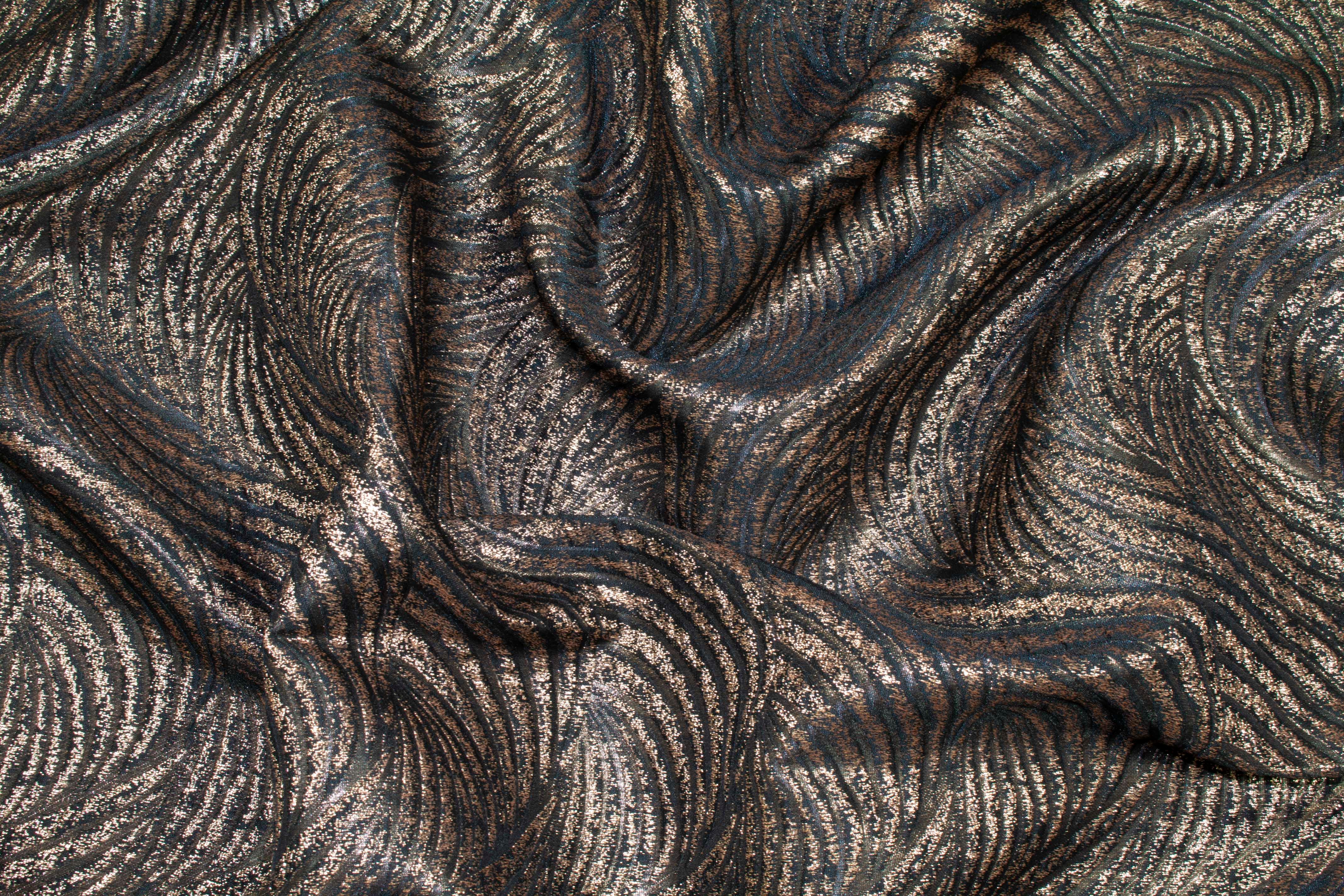 Bronze Metallic Brocade - Prime Fabrics