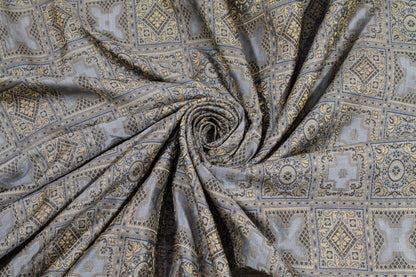 Brown and Gray Silk - Prime Fabrics