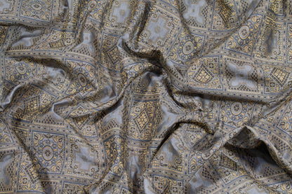Brown and Gray Silk - Prime Fabrics