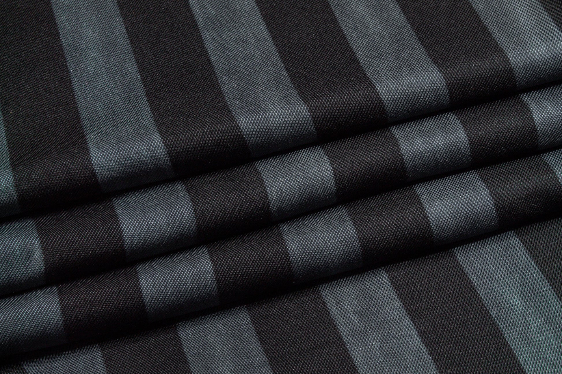 Striped Silk Twill - Washed Gray and Black - Prime Fabrics