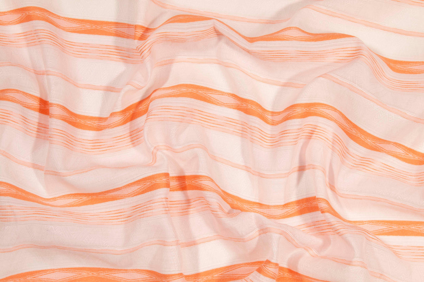Coral Striped Linen - Prime Fabrics