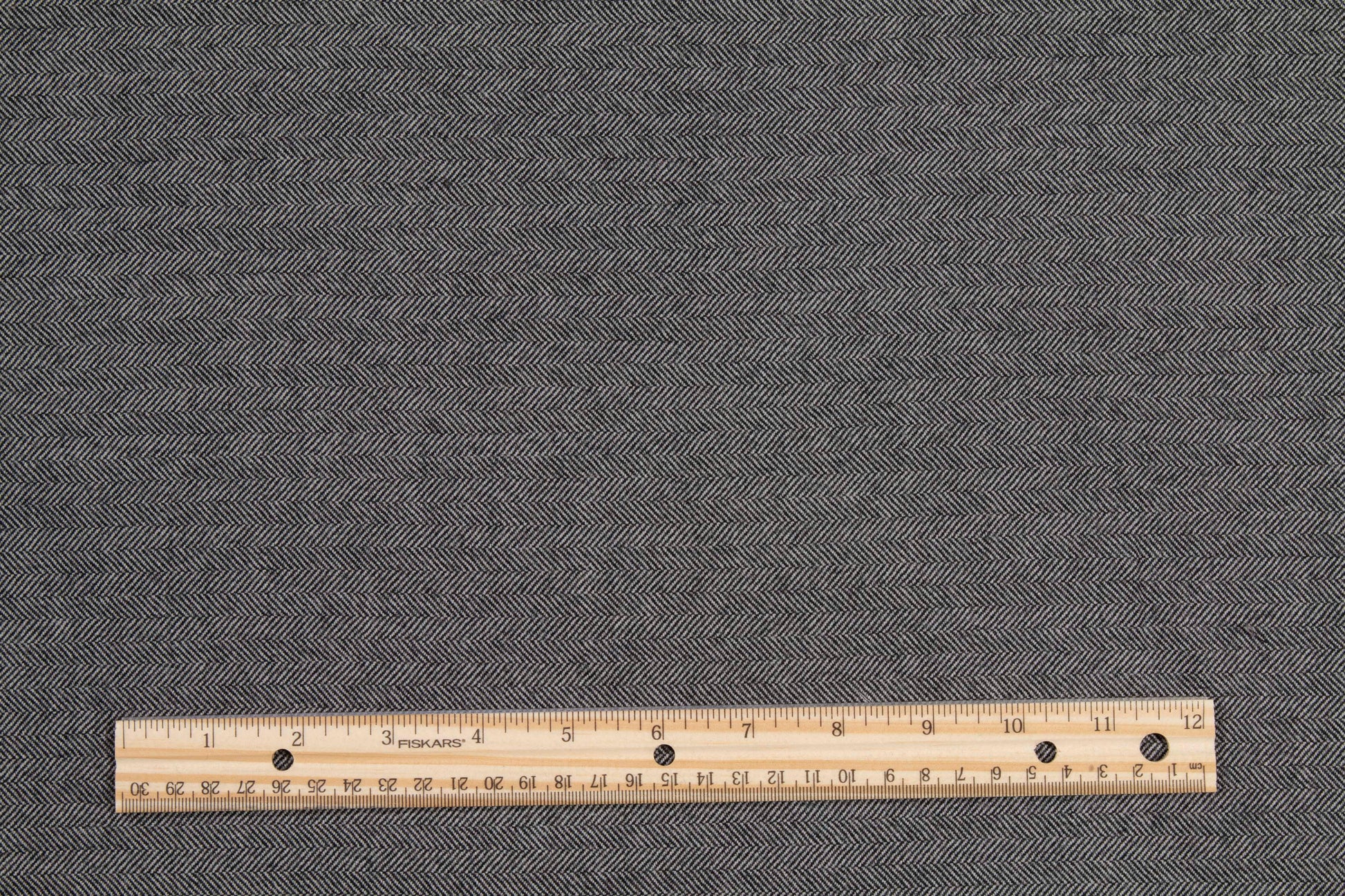 Gray Herringbone Italian Wool Suiting - Prime Fabrics