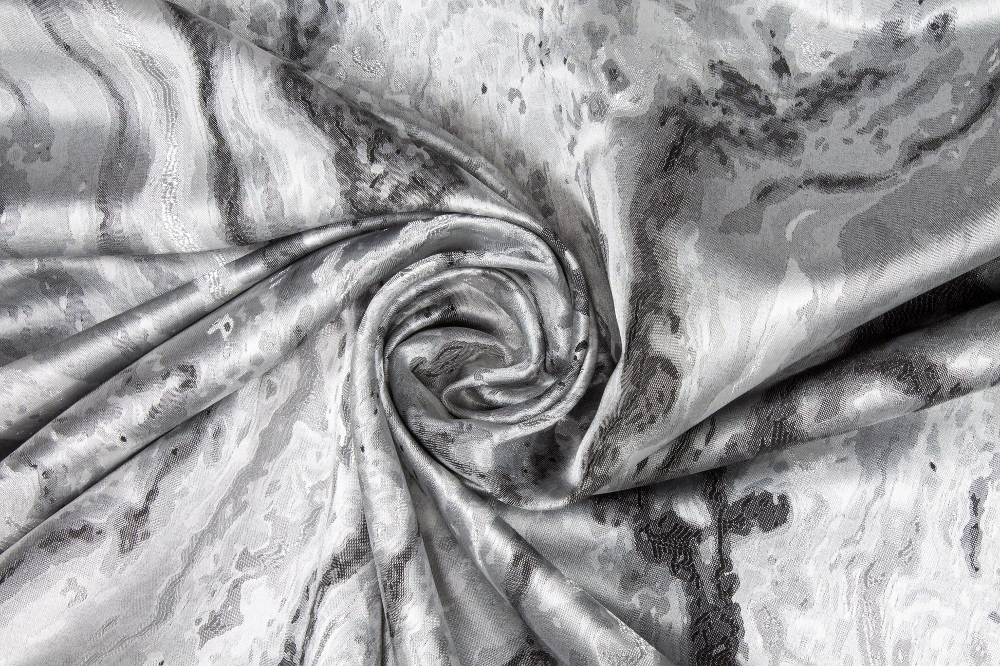 Silver and Gray Metallic Brocade - Prime Fabrics