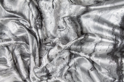 Silver and Gray Metallic Brocade - Prime Fabrics