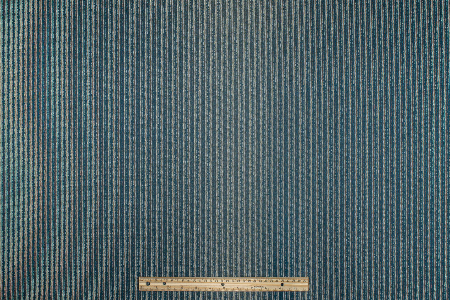 Blue Striped Metallic Brocade - Prime Fabrics