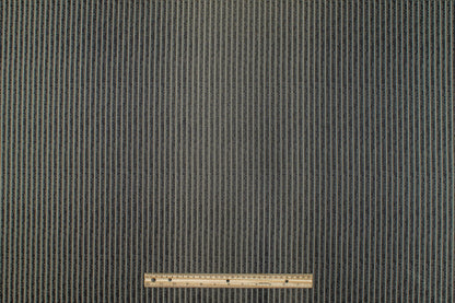 Black Striped Metallic Brocade - Prime Fabrics
