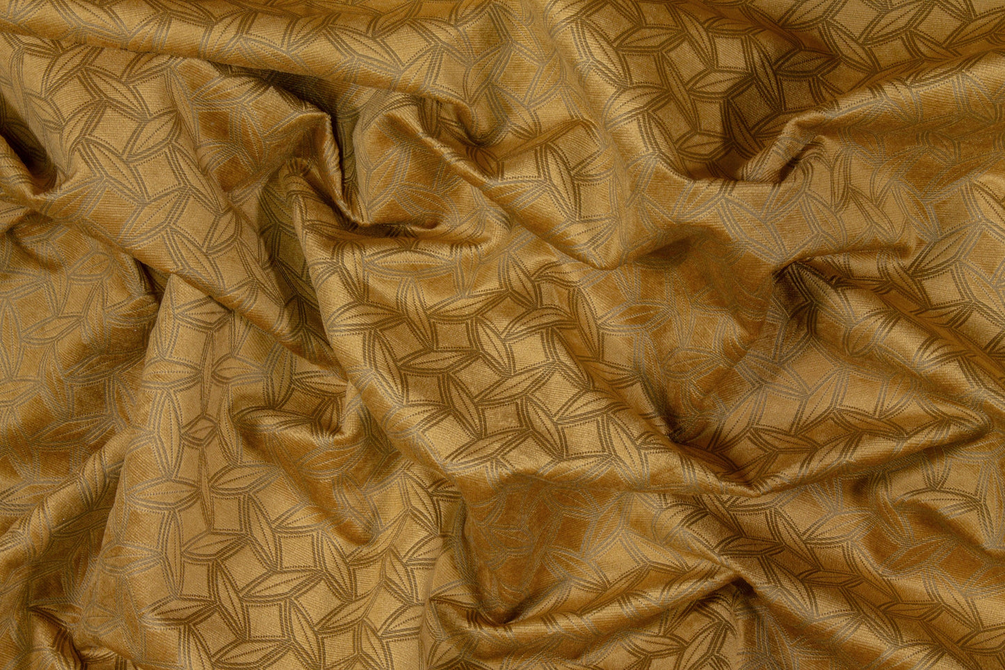 Brown Geometric Velvet - Prime Fabrics