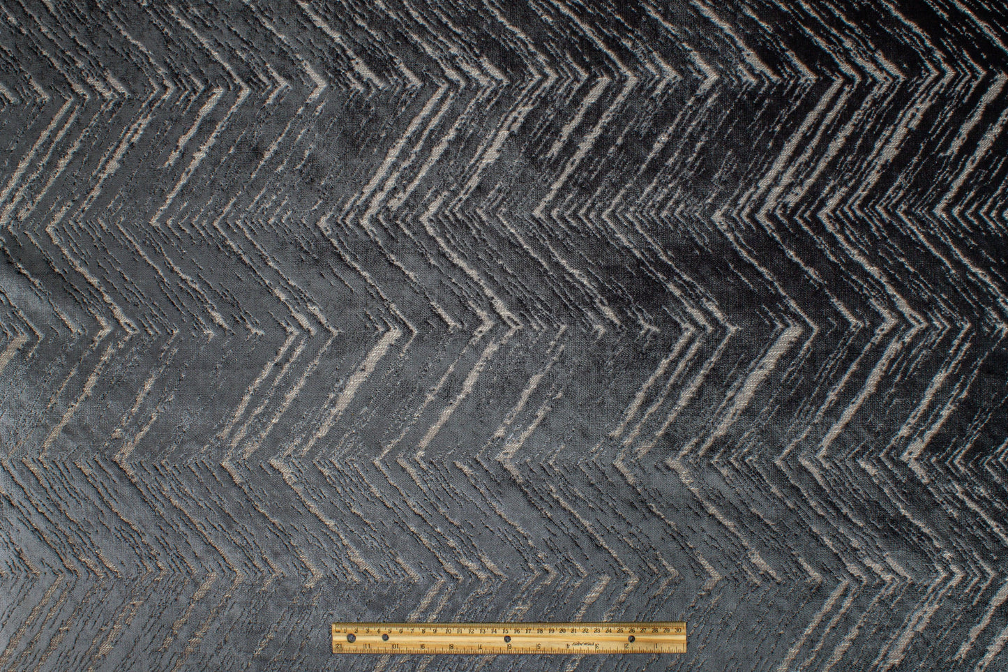 Blue-Gray Cut Velvet Upholstery - Prime Fabrics