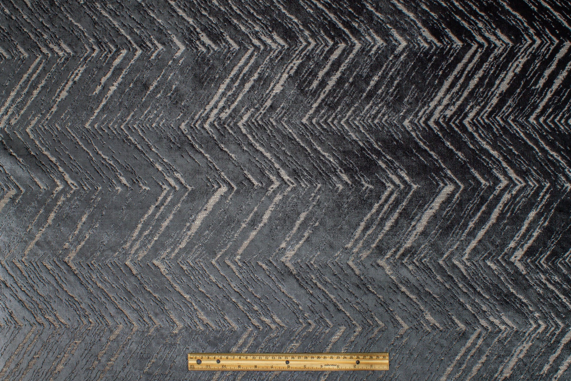 Blue-Gray Cut Velvet Upholstery - Prime Fabrics