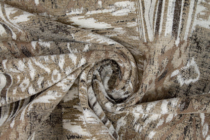 Brown Abstract Upholstery Chenille - Prime Fabrics