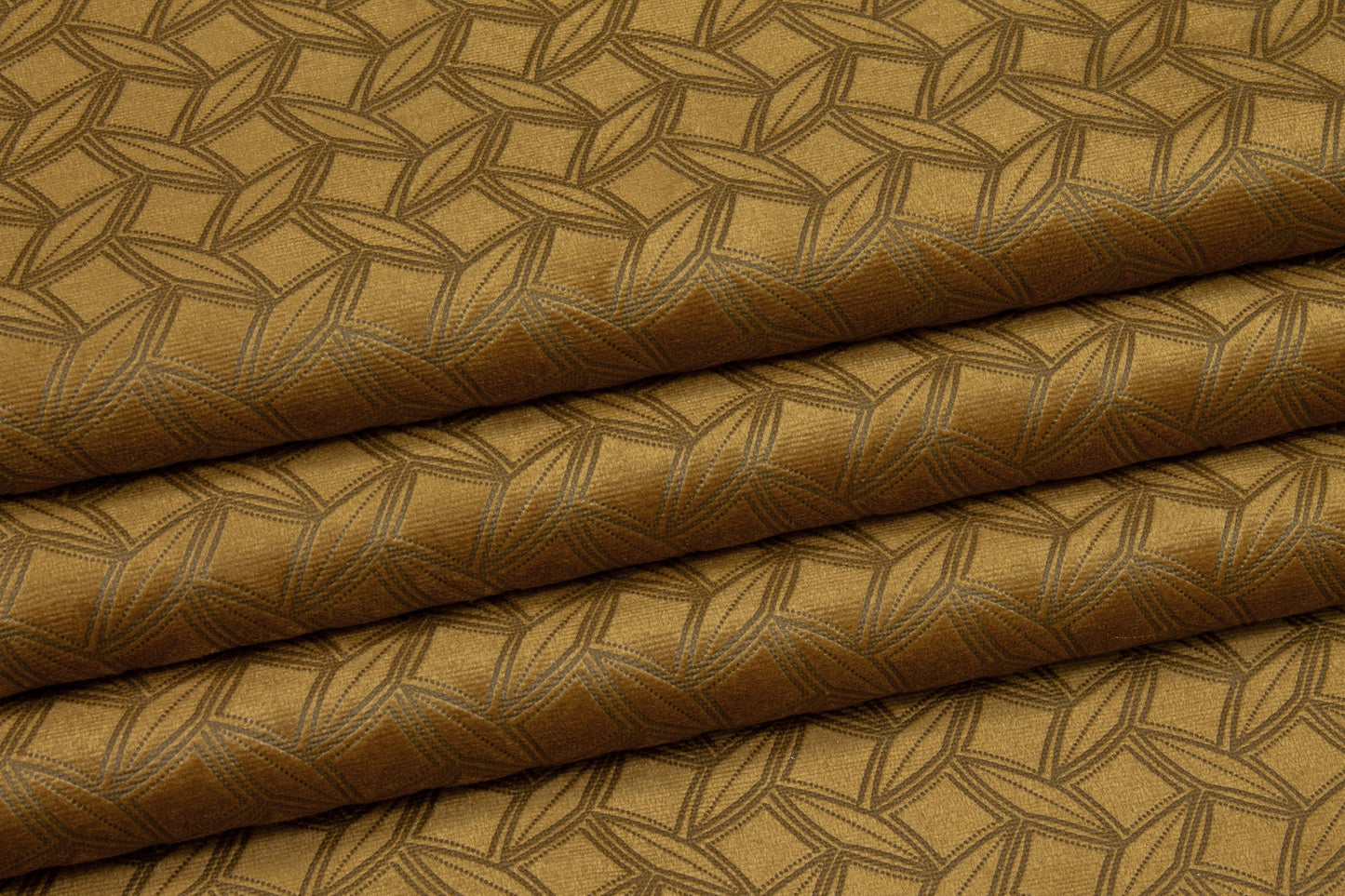Brown Geometric Velvet - Prime Fabrics