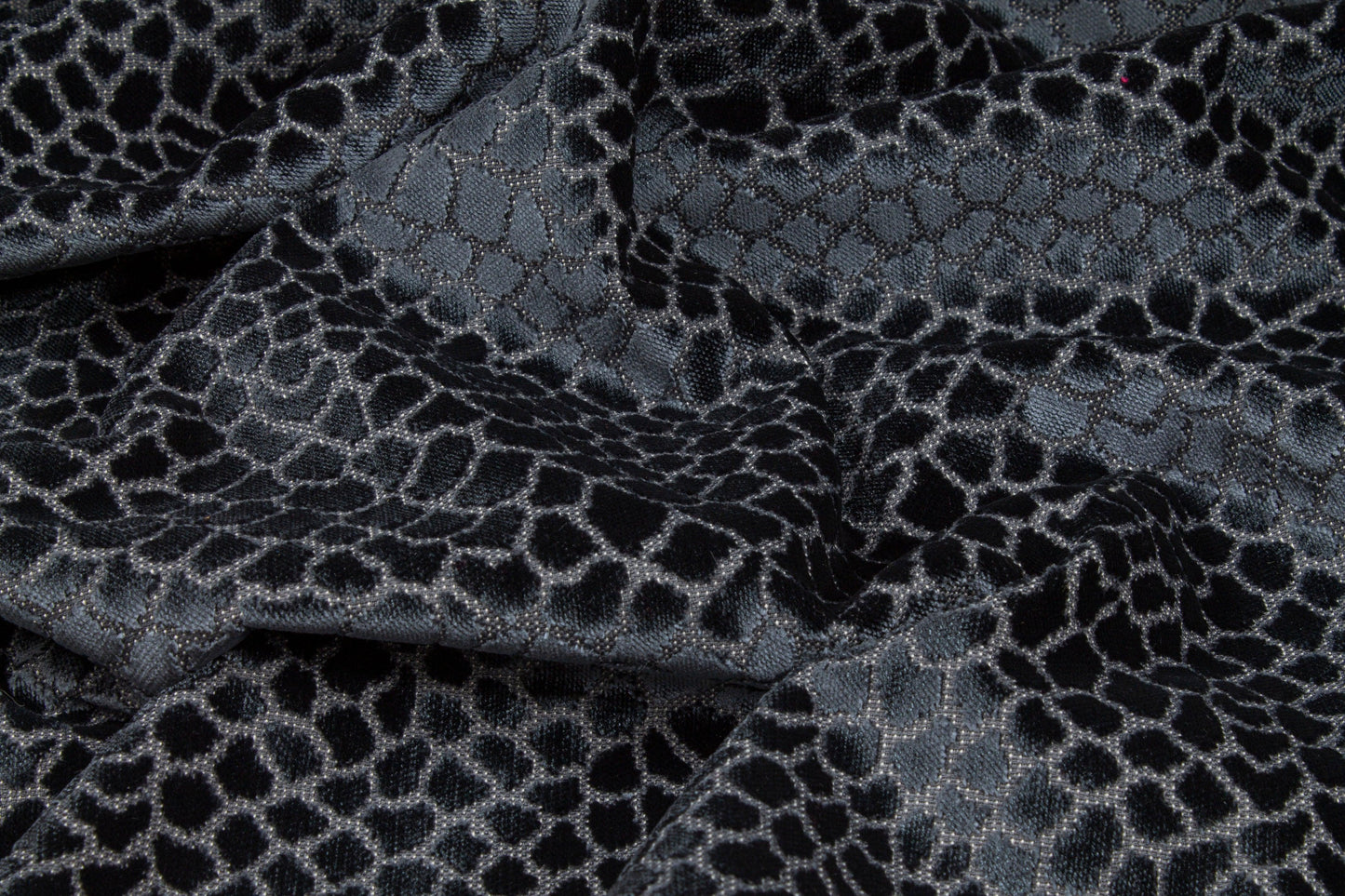 Blue-Gray Cut Velvet Upholstery - Prime Fabrics